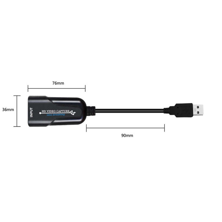 K004 HDMI to USB 3.0 UVC HD Video Capture (Black)