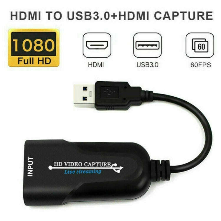 K004 HDMI to USB 3.0 UVC HD Video Capture (Black)