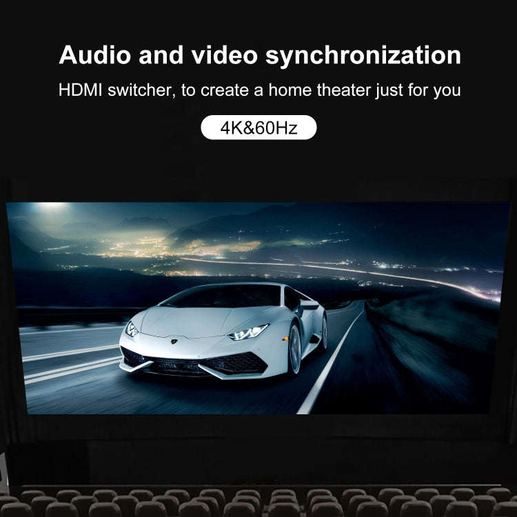 3 In 1 Out 4K 60Hz HD Video HDMI Switcher
