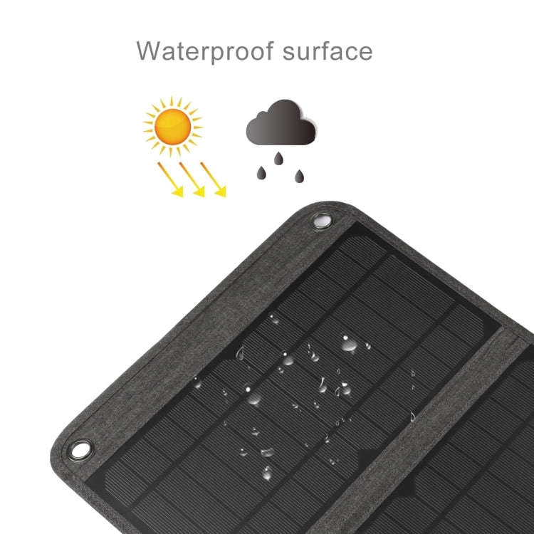 HAWEEL 21W Foldable Solar Panel Charger with 5V 3A Max Dual USB Ports