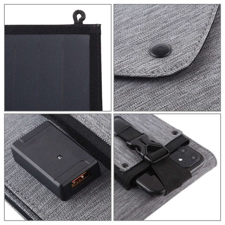 HAWEEL 14W Ultrathin Foldable Solar Panel Charger with 5V / 2.2A USB Port, Support QC3.0 and AFC(...