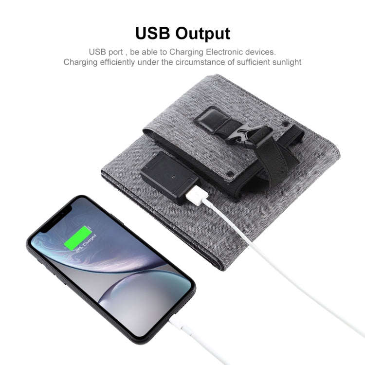 HAWEEL 14W Ultrathin Foldable Solar Panel Charger with 5V / 2.2A USB Port, Support QC3.0 and AFC(...