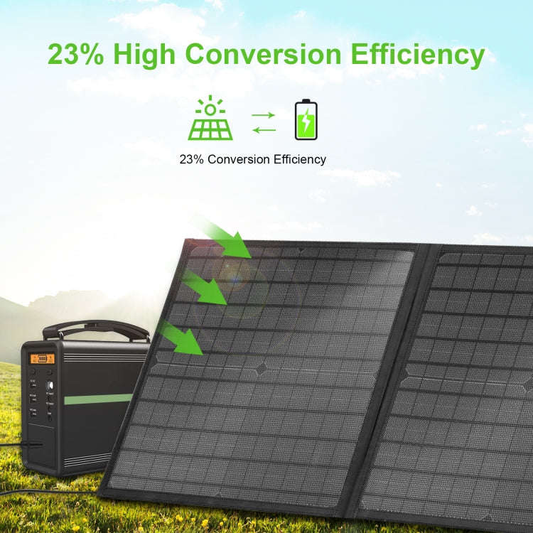 HAWEEL 60W Foldable Solar Panel Charger Travel Folding Bag(Black)