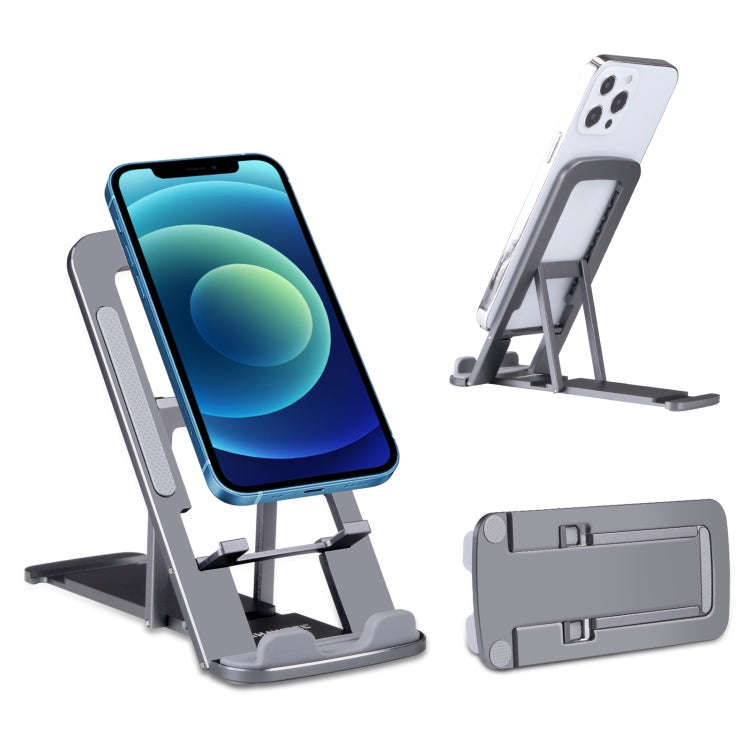HAWEEL Adjustable Lifting Folding Live Broadcast Aluminum Alloy Desktop Holder(Dark Gray)