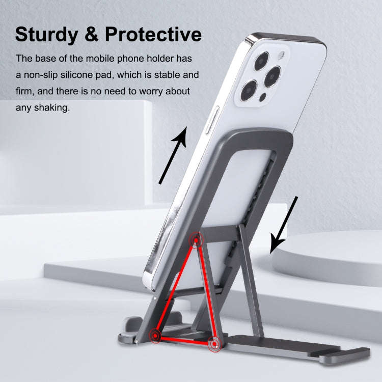 HAWEEL Adjustable Lifting Folding Live Broadcast Aluminum Alloy Desktop Holder(Dark Gray)