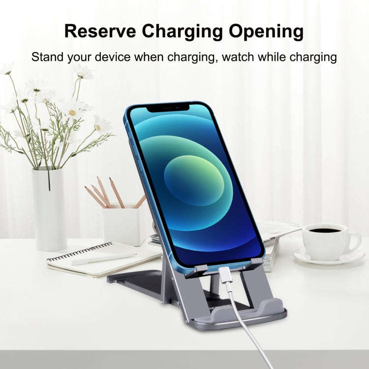 HAWEEL Adjustable Lifting Folding Live Broadcast Aluminum Alloy Desktop Holder(Dark Gray)