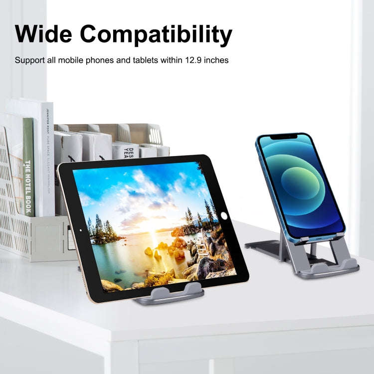 HAWEEL Adjustable Lifting Folding Live Broadcast Aluminum Alloy Desktop Holder(Dark Gray)