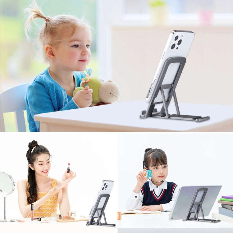 HAWEEL Adjustable Lifting Folding Live Broadcast Aluminum Alloy Desktop Holder(Dark Gray)