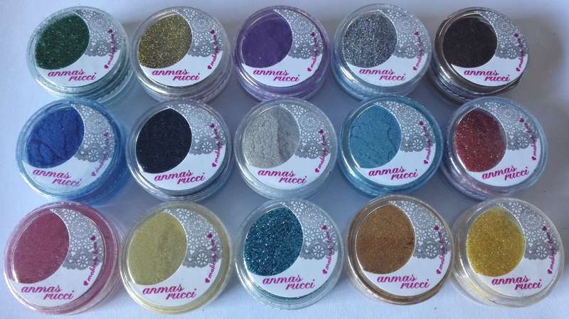 ANMAS RUCCI Eye Shadow Powder Set - Pigments & Glitter Combo - 15 Colours