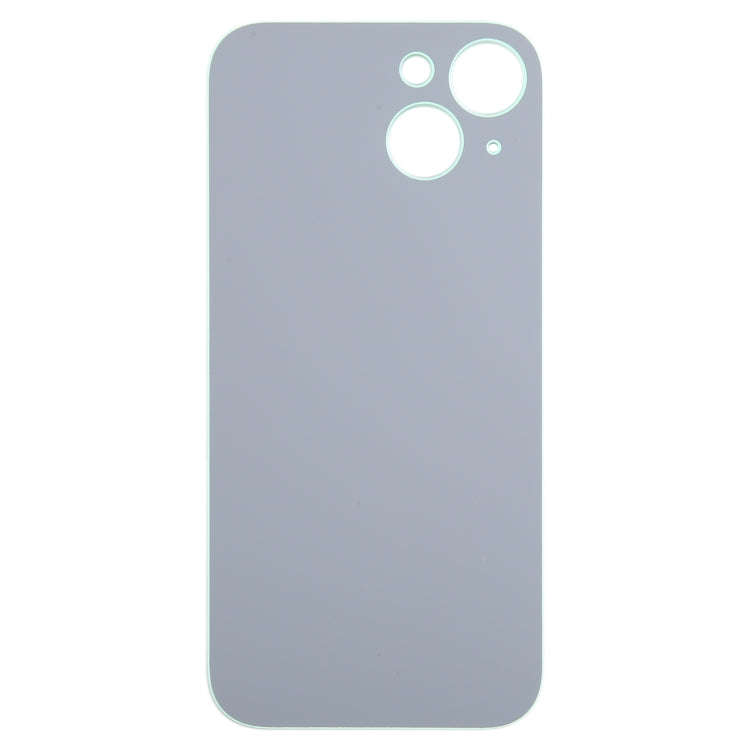 For iPhone 15 Easy Replacement Big Camera Hole Glass Back Battery Cover(Green)
