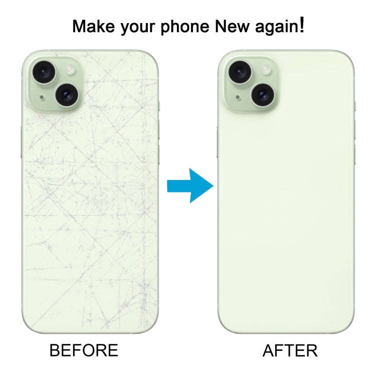 For iPhone 15 Easy Replacement Big Camera Hole Glass Back Battery Cover(Green)