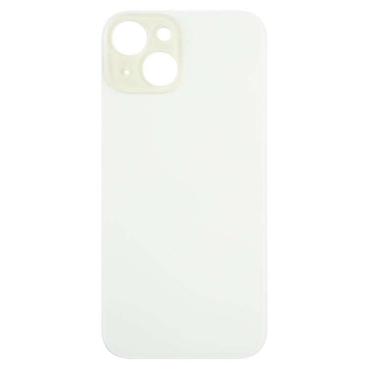 For iPhone 15 Easy Replacement Big Camera Hole Glass Back Battery Cover(Yellow)