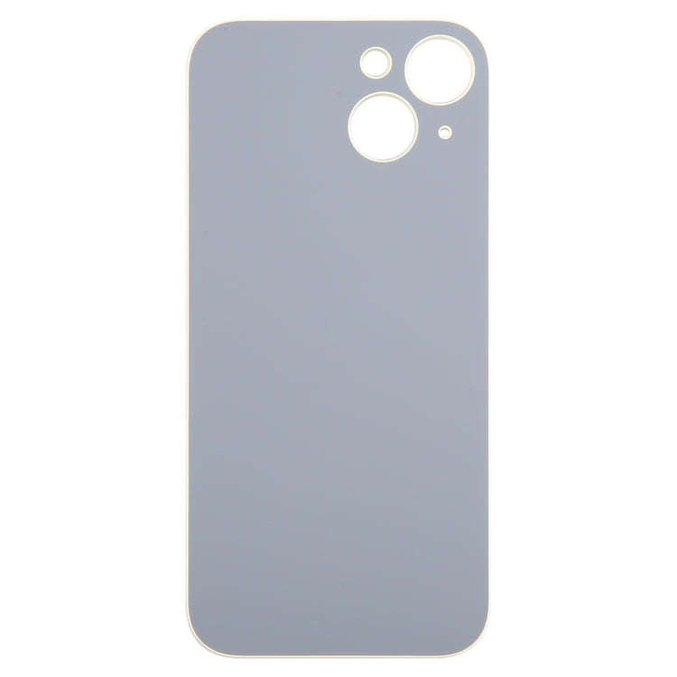 For iPhone 15 Easy Replacement Big Camera Hole Glass Back Battery Cover(Yellow)