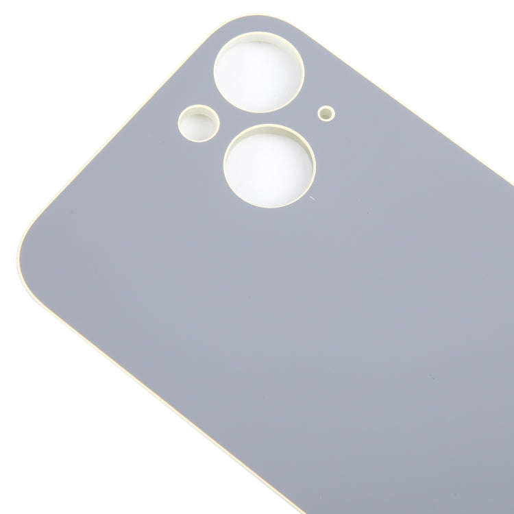 For iPhone 15 Easy Replacement Big Camera Hole Glass Back Battery Cover(Yellow)