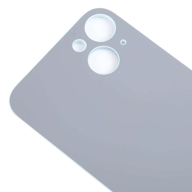 For iPhone 15 Plus Easy Replacement Big Camera Hole Glass Back Battery Cover(Blue)