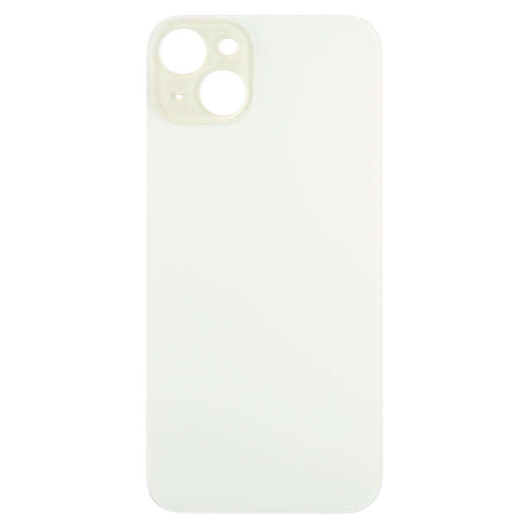 For iPhone 15 Plus Easy Replacement Big Camera Hole Glass Back Battery Cover(Yellow)