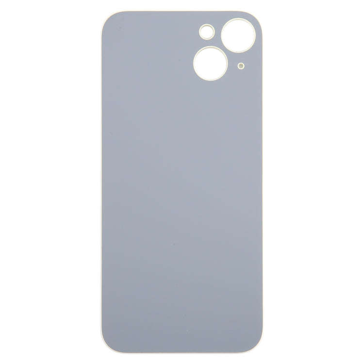 For iPhone 15 Plus Easy Replacement Big Camera Hole Glass Back Battery Cover(Yellow)