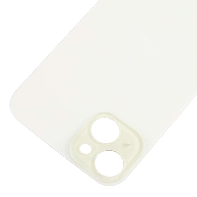 For iPhone 15 Plus Easy Replacement Big Camera Hole Glass Back Battery Cover(Yellow)