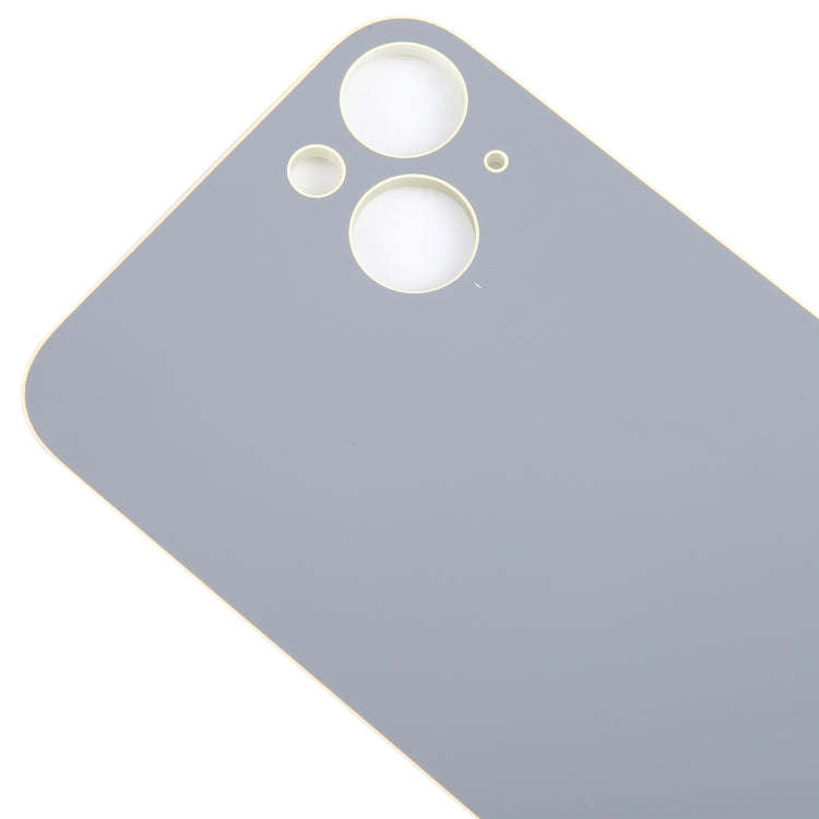 For iPhone 15 Plus Easy Replacement Big Camera Hole Glass Back Battery Cover(Yellow)