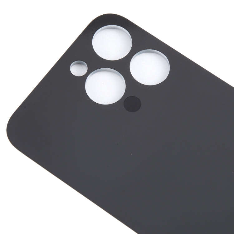 For iPhone 15 Pro Max Easy Replacement Big Camera Hole Glass Back Battery Cover(Black)