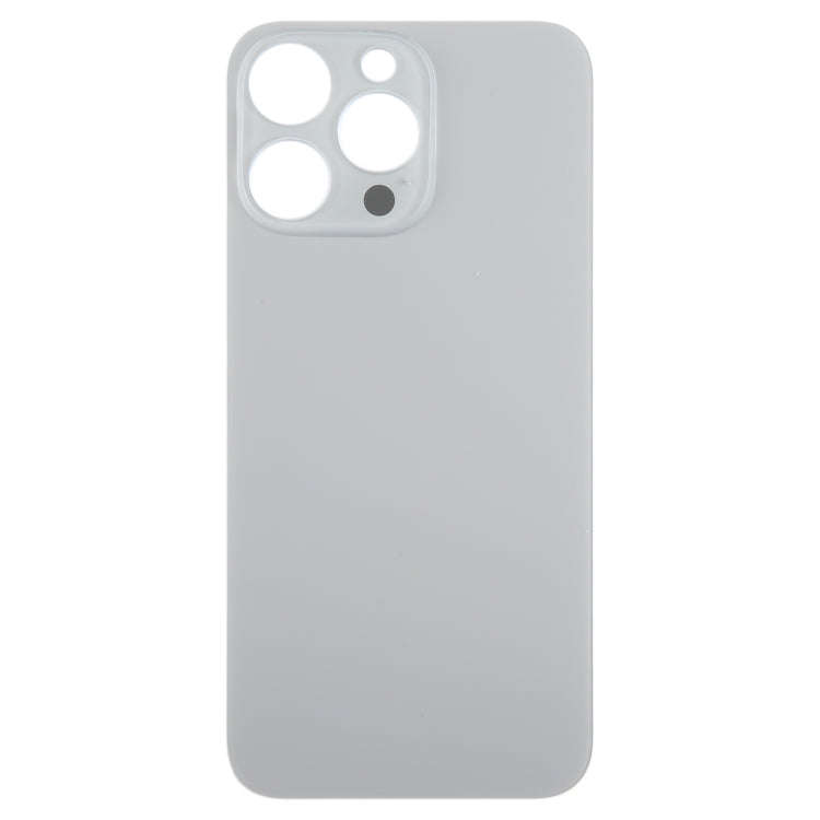For iPhone 15 Pro Max Easy Replacement Big Camera Hole Glass Back Battery Cover(Titanium)