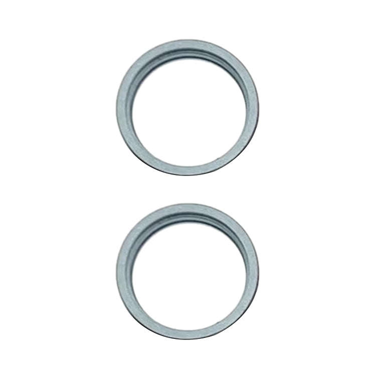For iPhone 15 / 15 Plus 2pcs/set Rear Camera Glass Lens Metal Outside Protector Hoop Ring (Blue)