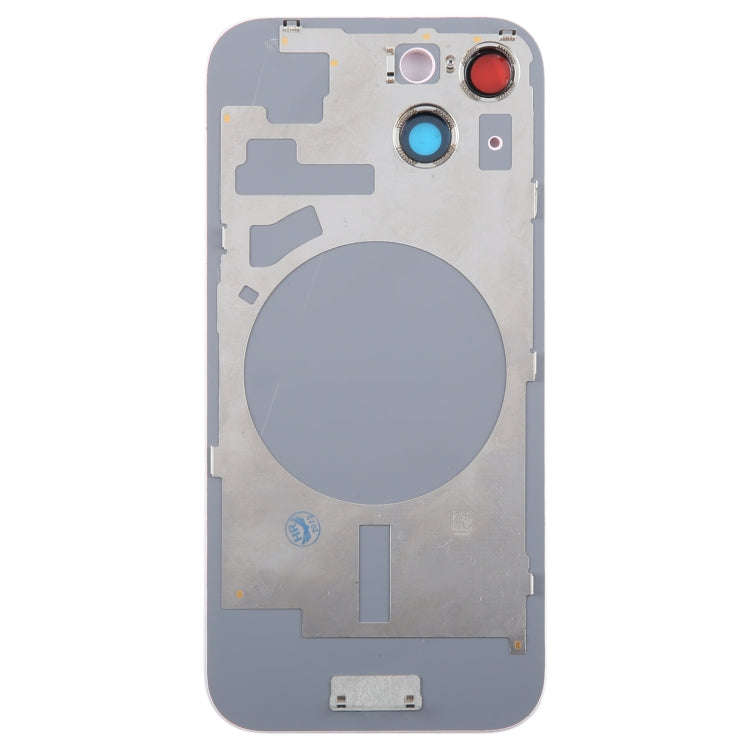 For iPhone 15 Plus Glass Battery Back Cover with Camera Lens Cover(Pink)
