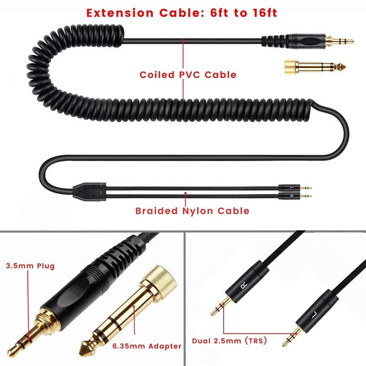 ZS0228 Headphone Audio Cable for HIFIMAN HE400i HE560 1000 (Black)