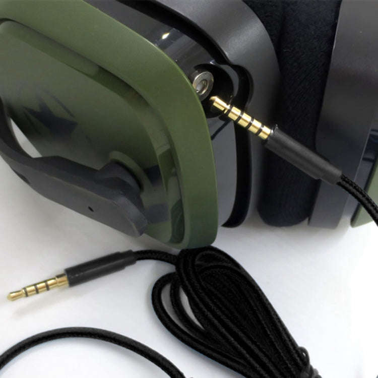 ZS0193 Headphone Audio Cable for Logitech Astro A10 A40 (Black)