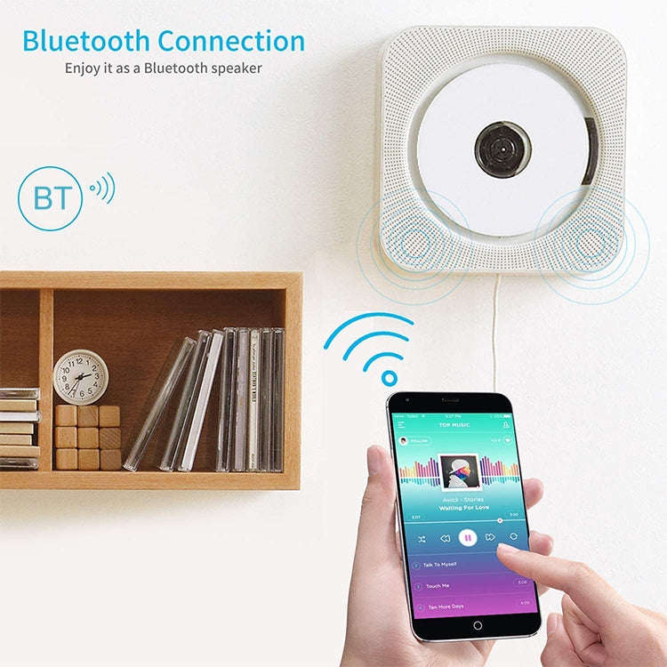 The Second Generation Portable Digital Display Bluetooth Speaker CD Player with Remote Control (P...
