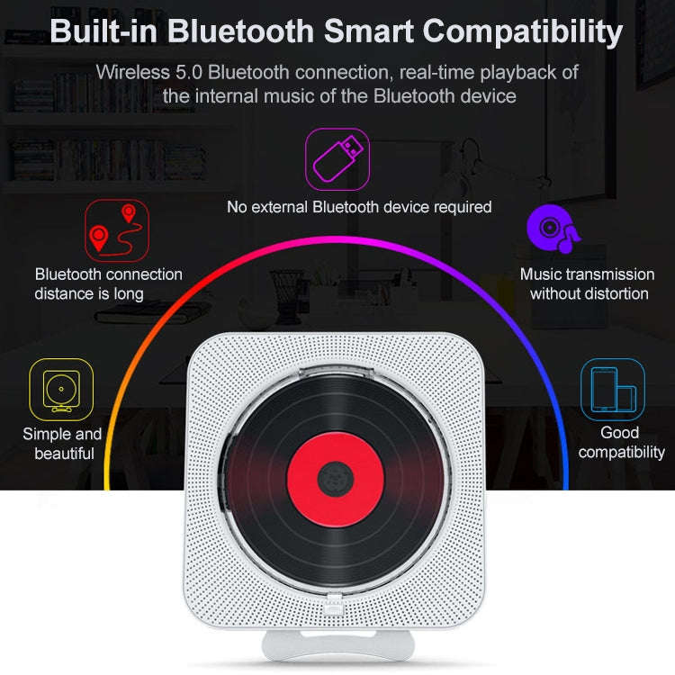 KC-909 Portable Bluetooth Speaker CD Player with Remote Control