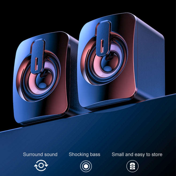 A1 USB Mini High Volume Wired Speaker, Bluetooth Version(White)