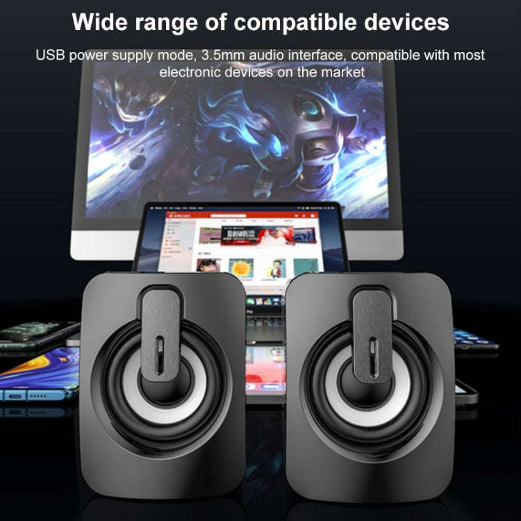 A1 USB Mini High Volume Wired Speaker, Bluetooth Version(White)