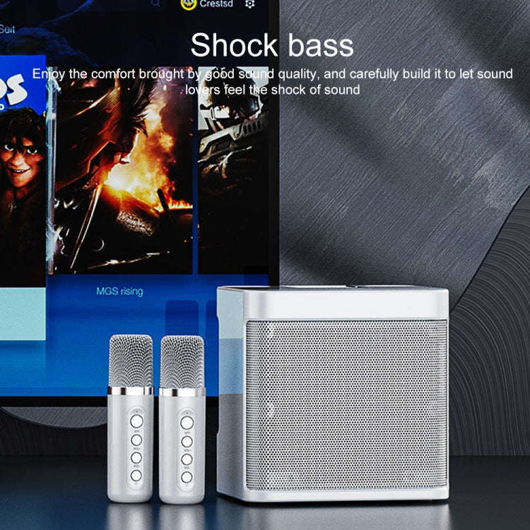 YS-203 Bluetooth Karaoke Speaker Wireless Microphone(Black)