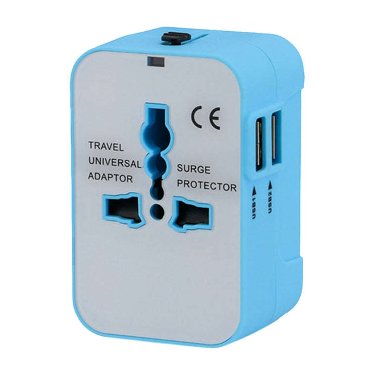 Portable Multi-function Dual USB Ports Global Universal Travel Wall Charger Power Socket, For iPa...
