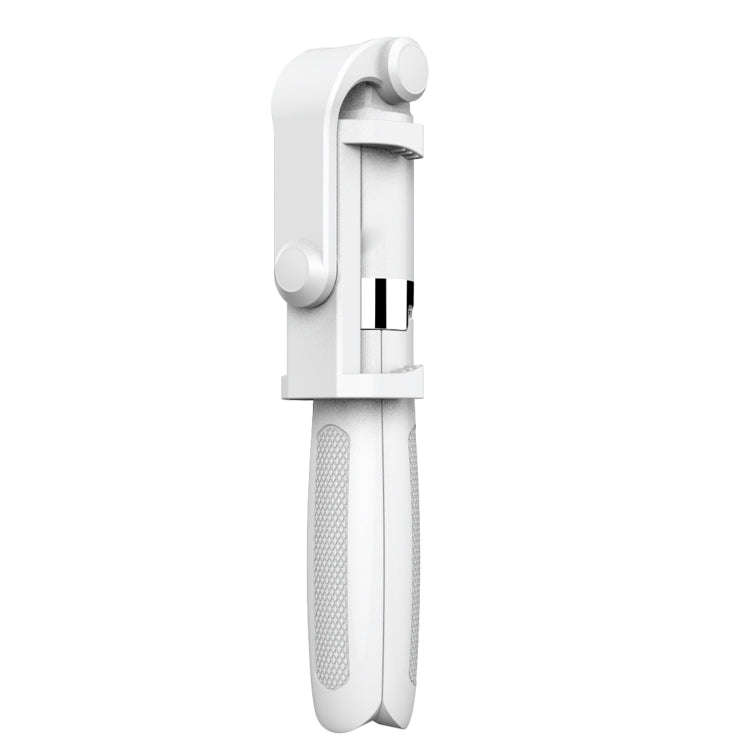 2 in 1 Foldable Bluetooth Shutter Remote Selfie Stick Tripod for iPhone and Android Phones(White)