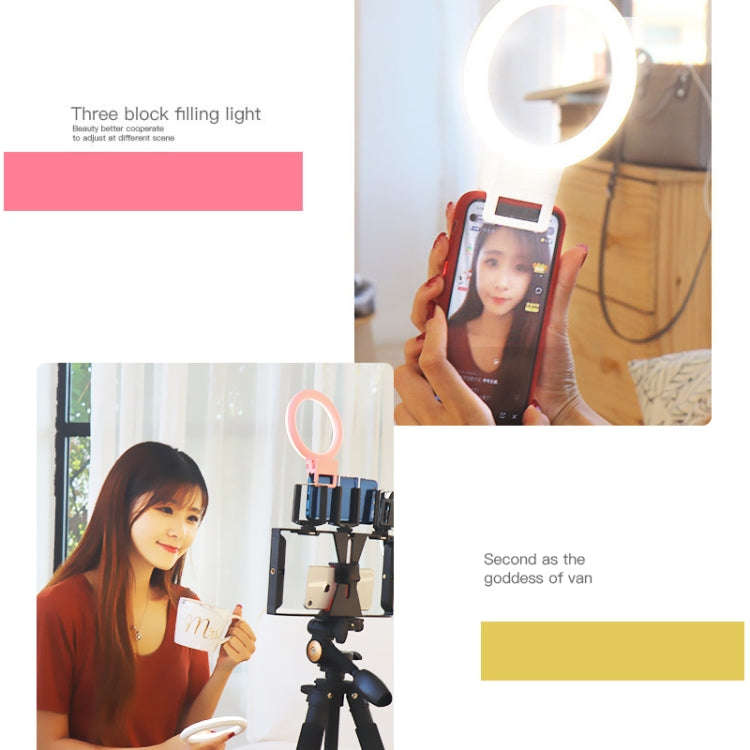 XJ18 LED Light Live Self-timer Flash Fill Light(White)