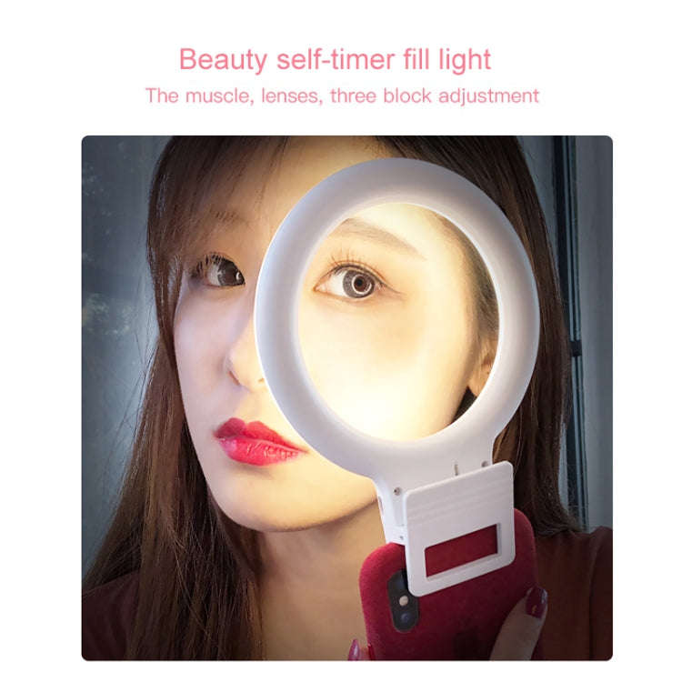XJ18 LED Light Live Self-timer Flash Fill Light(White)
