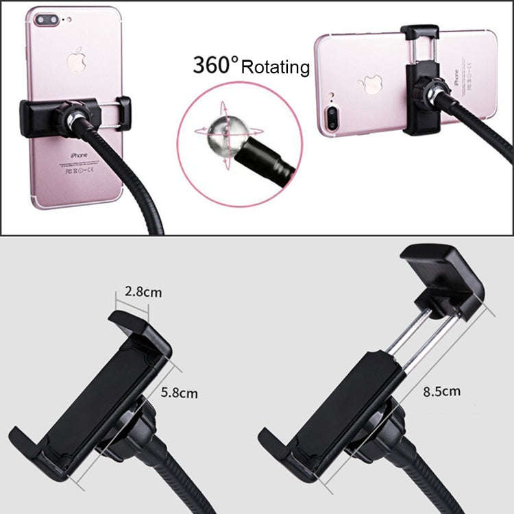 Makeup USB Selfie Ring Light with Clip Lazy Bracket Cell Phone Holder Stand, With 3-Light Mode, 1...
