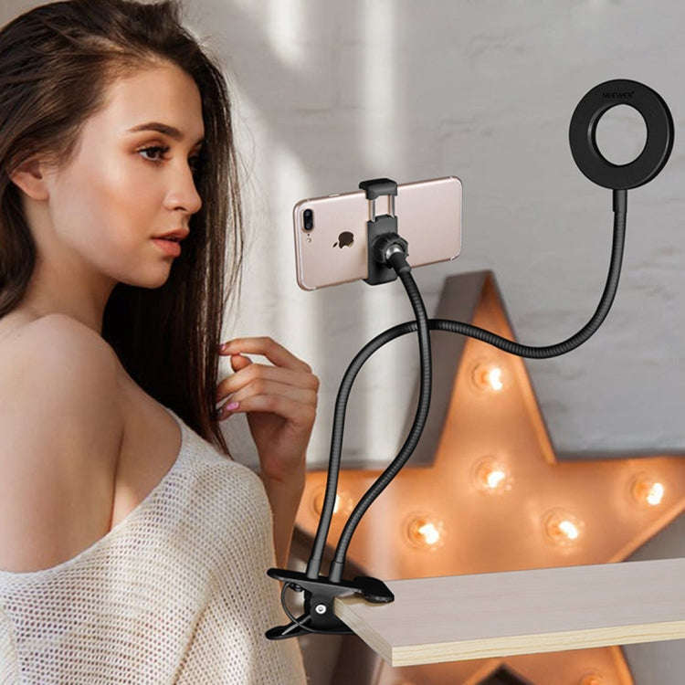 Makeup USB Selfie Ring Light with Clip Lazy Bracket Cell Phone Holder Stand, With 3-Light Mode, 1...
