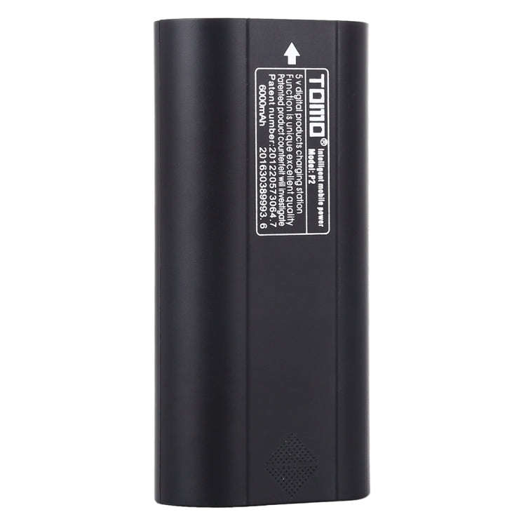 TOMO P2 USB Smart 2 Battery Charger with  Indicator Light for 18650 Li-ion Battery(Black)