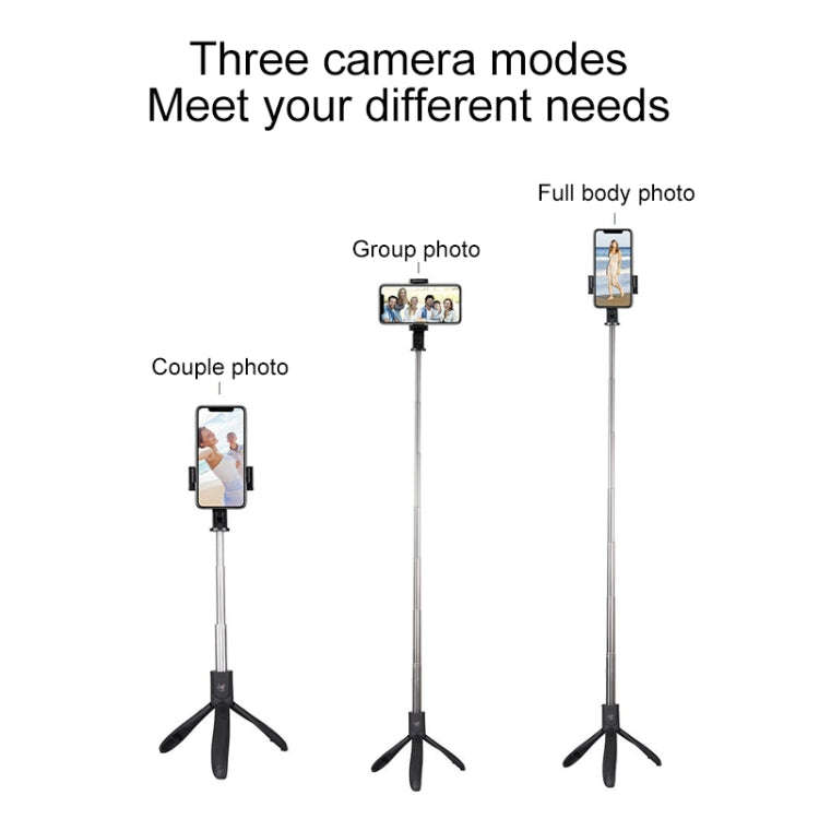 Mai Appearance K06 Multi-function Live Broadcast Mobile Bluetooth Self-timer Pole Tripod (Black)