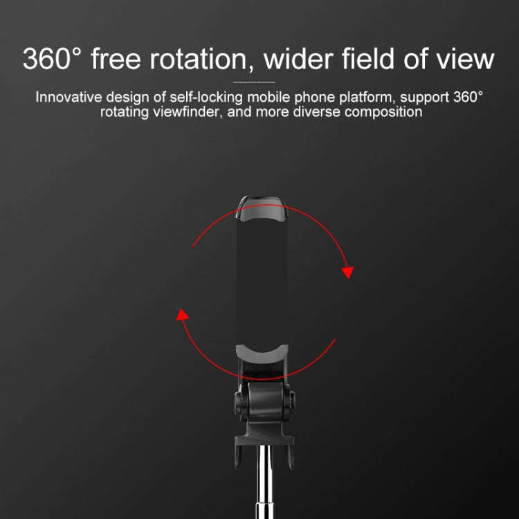 XT-09 Multi-function Live Broadcast Mobile Bluetooth Self-timer Pole Tripod (Black White)