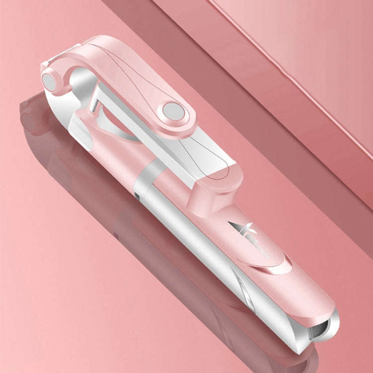 XT-09 Multi-function Live Broadcast Mobile Bluetooth Self-timer Pole Tripod (Pink)