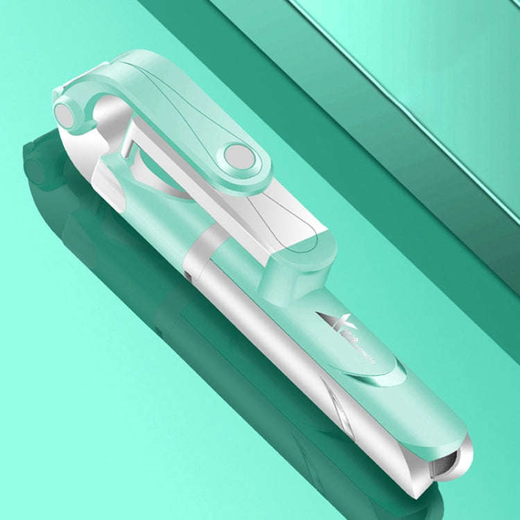 XT-09 Multi-function Live Broadcast Mobile Bluetooth Self-timer Pole Tripod (Mint Green)
