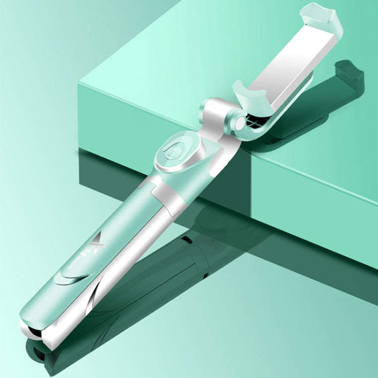 XT-09 Multi-function Live Broadcast Mobile Bluetooth Self-timer Pole Tripod (Mint Green)