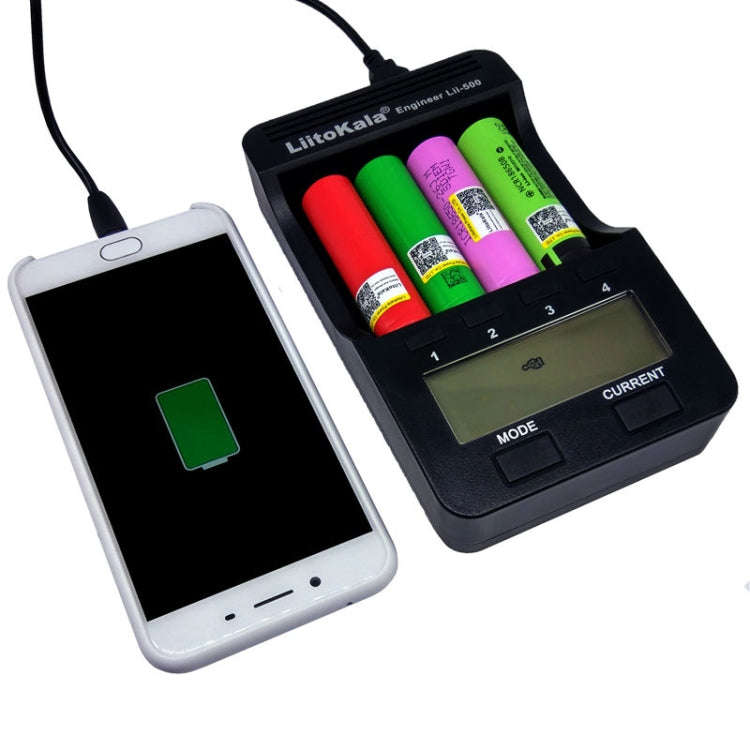 LiitoKala lii-500 Lithium Battery Charger for Li-ion IMR 18650, 26650, 16340, 14500, 10440, 18500...
