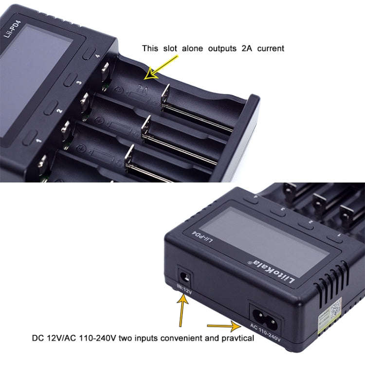 LiitoKala Lii-PD4 Nickel-hydrogen Battery Charger for Li-ion / IMR LiFePO4 266502170020700,...