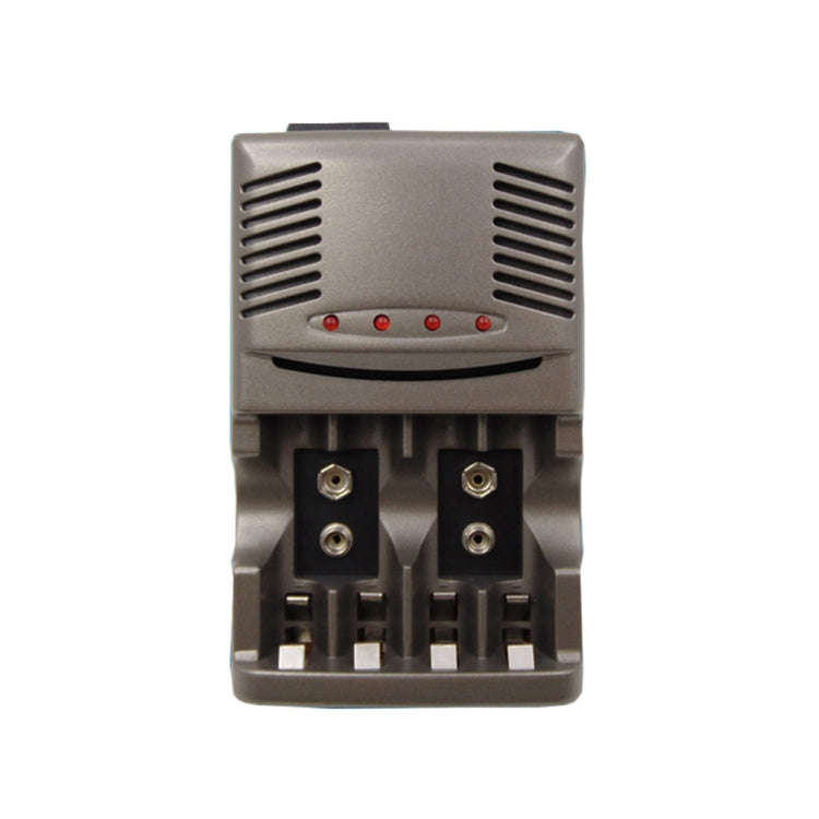 AC 100-240V 4 Slot Battery Charger for AA & AAA & 9V Ni-MH Battery, EU Plug