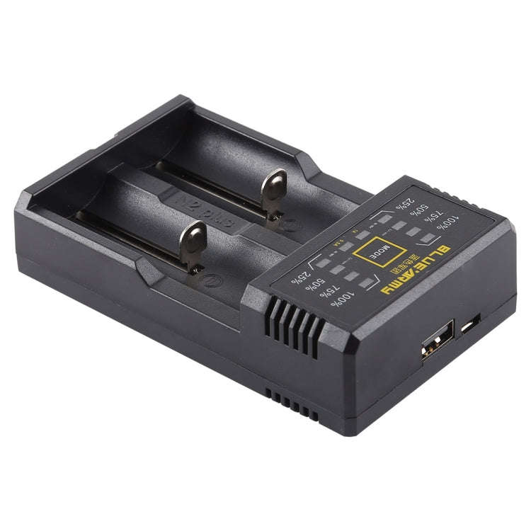 N2 PLUS Micro USB Smart Battery Charger with Indicator Light for 26650, 18650,18500, 14500, 16340...